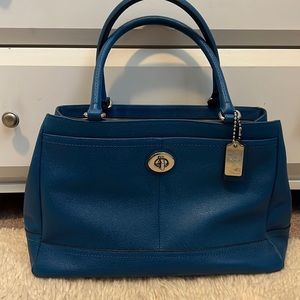 Cobalt Blue Coach Satchel.